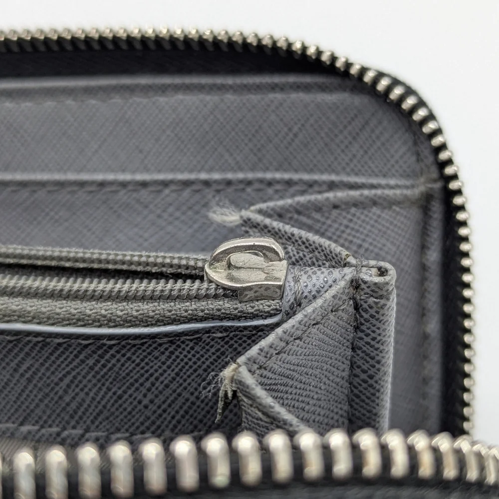 Michael Kors Black Tan Crocodile Leather Zip Wallet